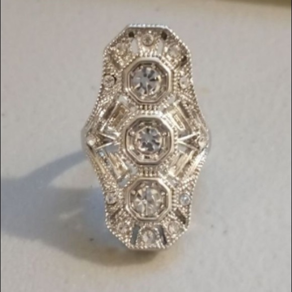 STERLING SILVER TRUE VITAGE STYLE RING - Picture 10 of 12